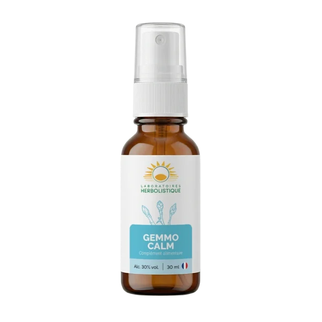 Gemmo Calm spray 30 ml, a gemmotherapy product made by Herbolistique for Cyprus