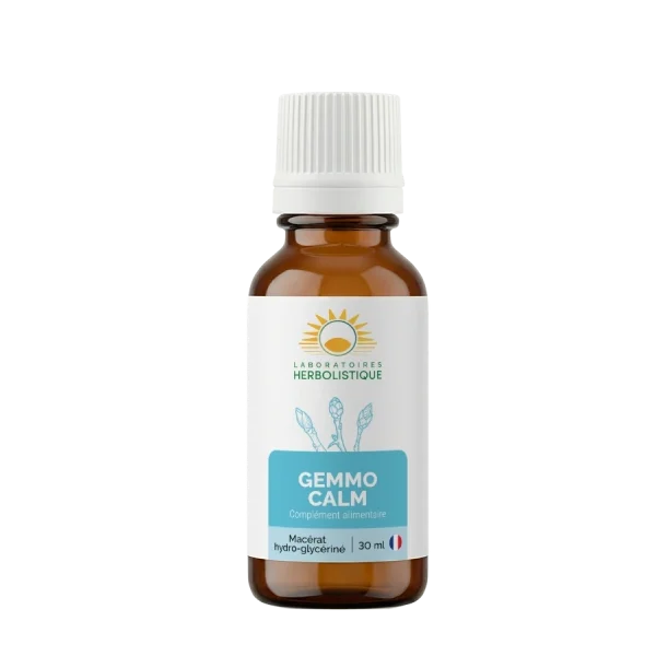Gemmo Calm 30 ml, a gemmotherapy product made by Herbolistique for Cyprus alcool free