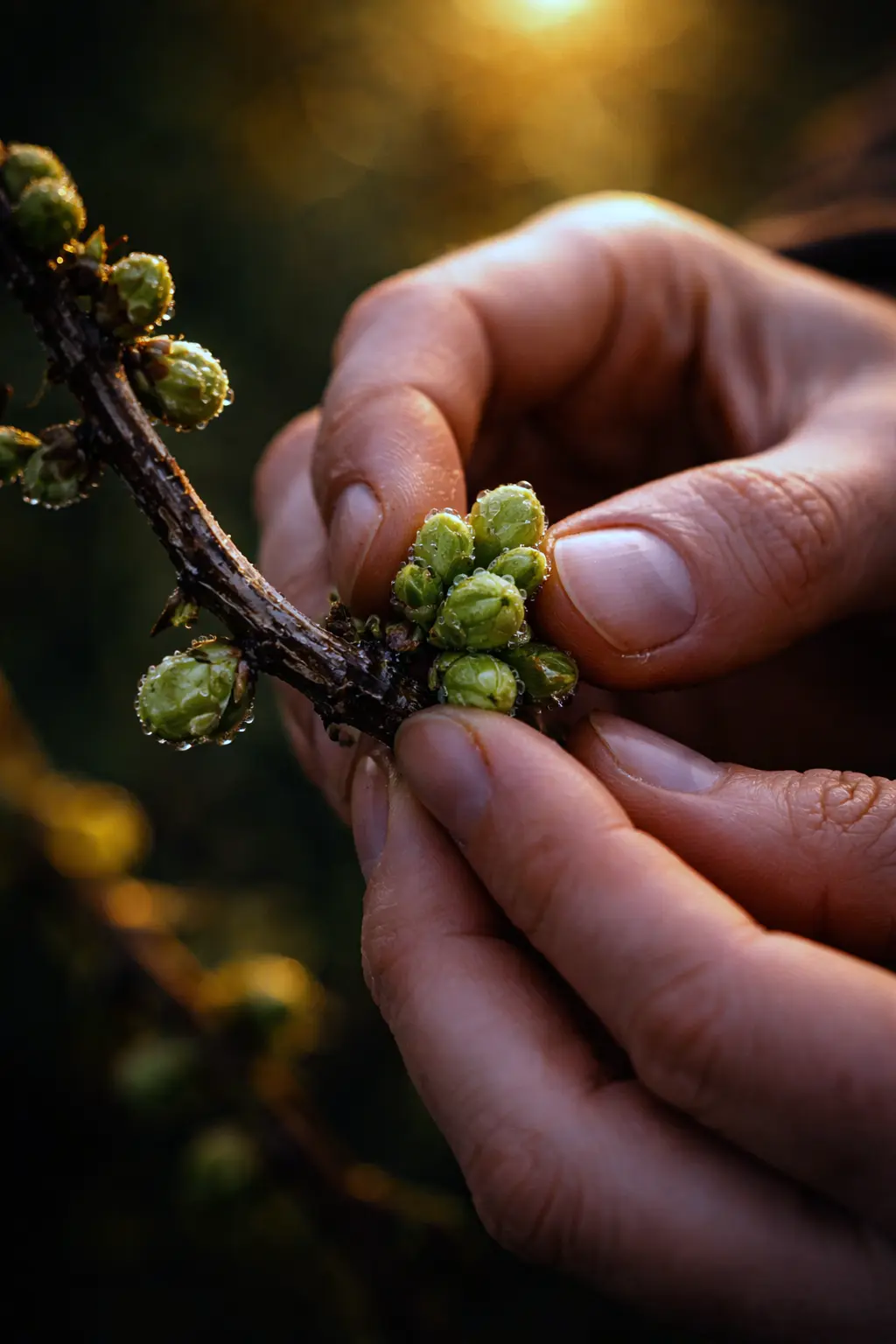 Harvesting plant buds for gemmotherapy